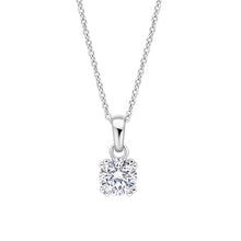 Load image into Gallery viewer, Diamonfire Cubic Zirconia Double Claw Solitaire Pendant
