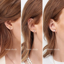 Load image into Gallery viewer, Jersey Pearl Classic Stud Earrings - 7mm
