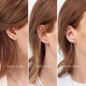 Jersey Pearl Classic Stud Earrings - 7mm