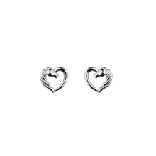 Load image into Gallery viewer, Silver Horse and Heart Earrings
