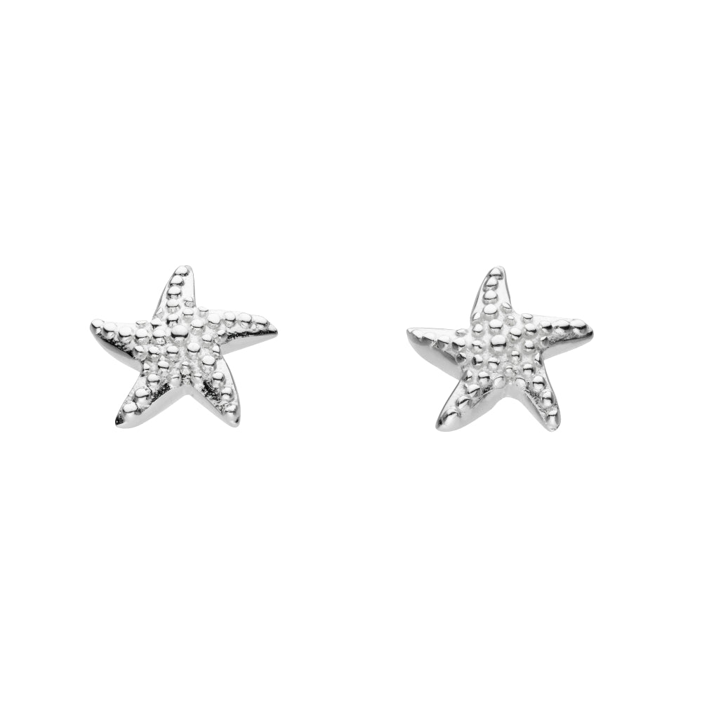 Silver Starfish Stud Earrings