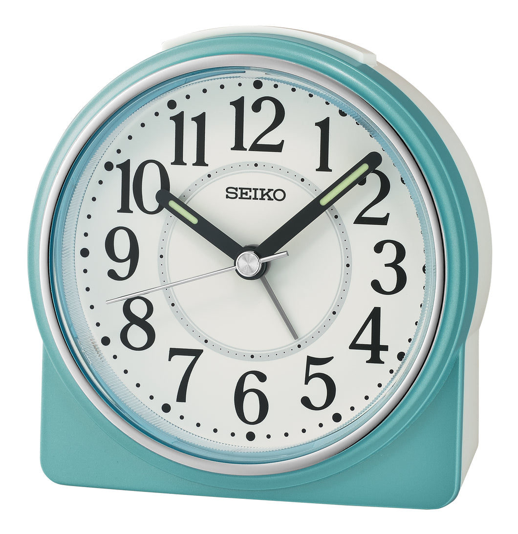 Seiko Bedside Alarm Clock - Turquoise Blue