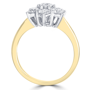 14ct Gold Diamond Daisy Cluster Ring