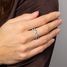 Load image into Gallery viewer, Diamonfire Criss Cross Ring.
