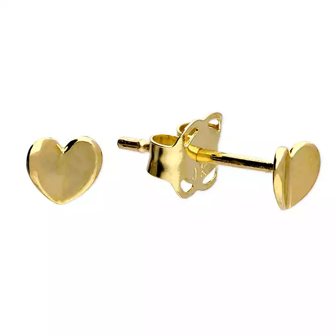 9ct Gold Tiny Heart Earrings