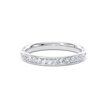 Load image into Gallery viewer, 9ct White Gold Channel Set Half Eternity Ring 0.22ct
