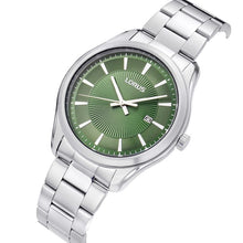 Load image into Gallery viewer, Lorus Watch - Men&#39;s Stainless Steel with Green Dial
