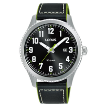 Load image into Gallery viewer, Lorus watch - Mens Sports Black and Green Strap

