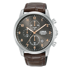 Load image into Gallery viewer, Lorus watch - Mens Brwon leather Chronograph
