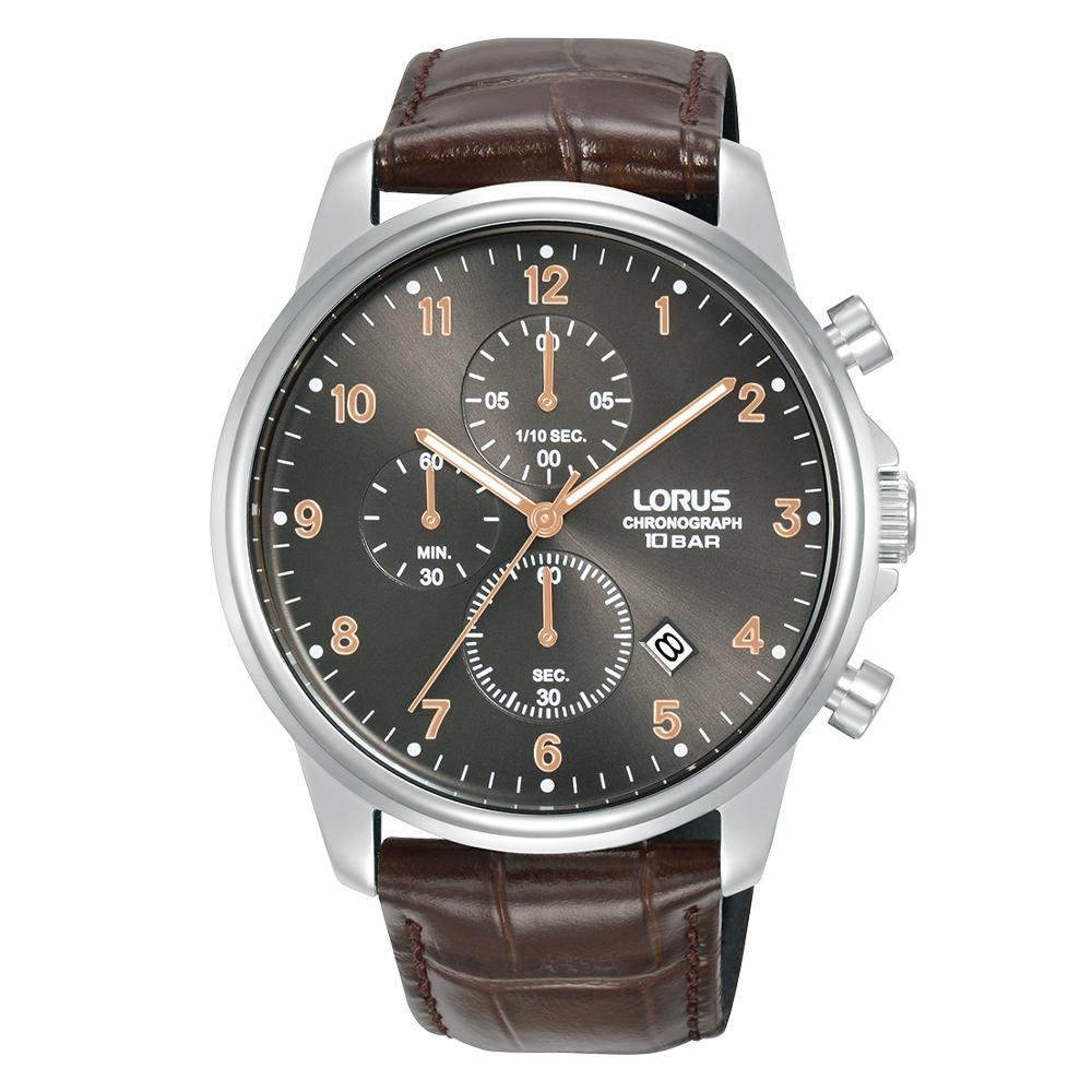 Lorus watch - Mens Brown Leather Chronograph