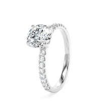 Load image into Gallery viewer, Platinum Lab Grown Diamond Solitaire Ring with Diamond Shoulders - 1.00ct
