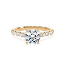 Load image into Gallery viewer, 18ct Yellow Gold Lab Grown Diamond Solitaire Ring with Diamond Shoulders - 1.00ct
