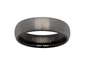 Tungsten Ring Black Inlay - 6mm