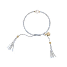 Load image into Gallery viewer, Jersey Pearl Tassel Bracelet - Grey
