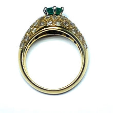 Load image into Gallery viewer, Secondhand Emerald and Diamond Ring
