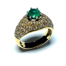 Load image into Gallery viewer, Secondhand Emerald and Diamond Ring

