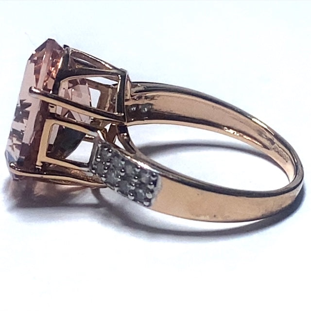 Secondhand 9ct Rose Gold Morganite Ring – Plants The Jewellers