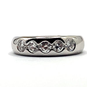 18ct White Gold Diamond Band Ring