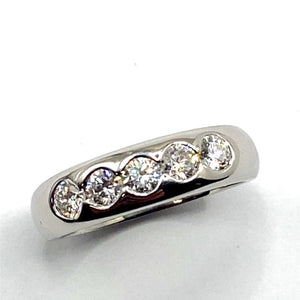 18ct White Gold Diamond Band Ring