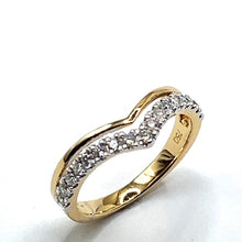 Load image into Gallery viewer, 18ct Gold Diamond Wishbone Ring
