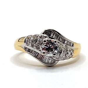 18ct Gold Mixed Cut Diamond Ring
