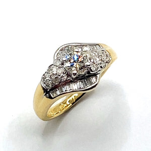 18ct Gold Mixed Cut Diamond Ring