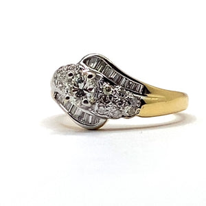18ct Gold Mixed Cut Diamond Ring