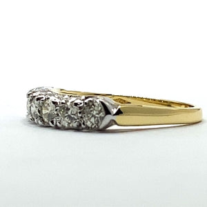 18ct Gold Diamond Half Eternity Ring - 0.55ct