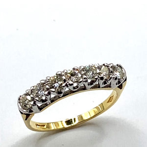 18ct Gold Diamond Half Eternity Ring - 0.55ct