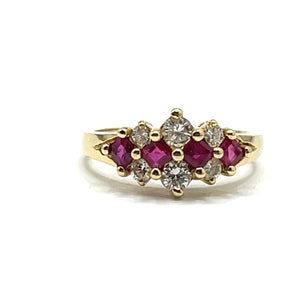 Secondhand 14ct Ruby and Diamond Ring