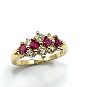Secondhand 14ct Ruby and Diamond Ring