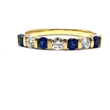 Load image into Gallery viewer, Secondhand Sapphire and Diamond Eternity Ring
