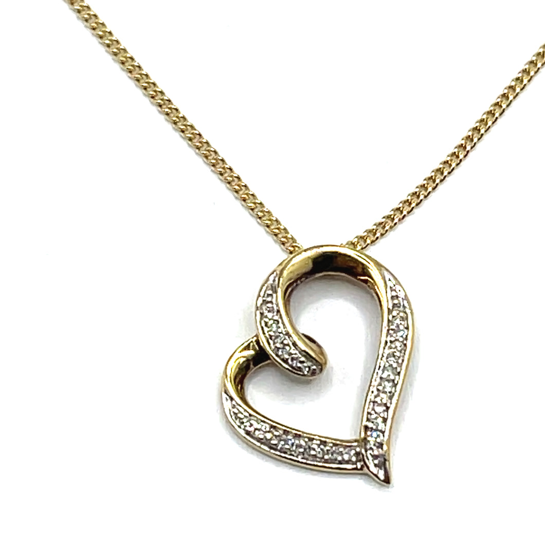 Secondhand Diamond Heart Necklace