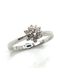 Load image into Gallery viewer, Secondhand 18ct White Gold Diamond Cluster Ring
