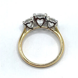 18ct Gold Lab Grown Diamond Trilogy Ring - 2.37ct