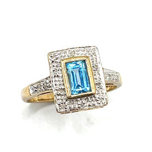 Load image into Gallery viewer, Secondhand Topaz and Diamond Ring
