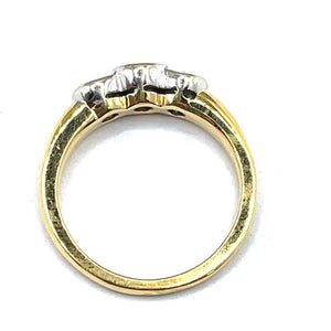 Secondhand 18ct Gold Diamond Trilogy Ring