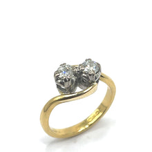 Load image into Gallery viewer, Secondhand 18ct Gold Diamond Two Stone Ring

