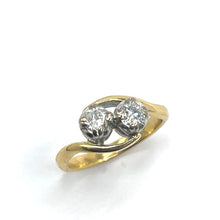 Load image into Gallery viewer, Secondhand 18ct Gold Diamond Two Stone Ring

