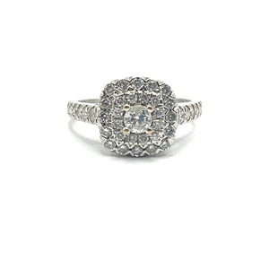 Secondhand Diamond Cushion Halo Ring