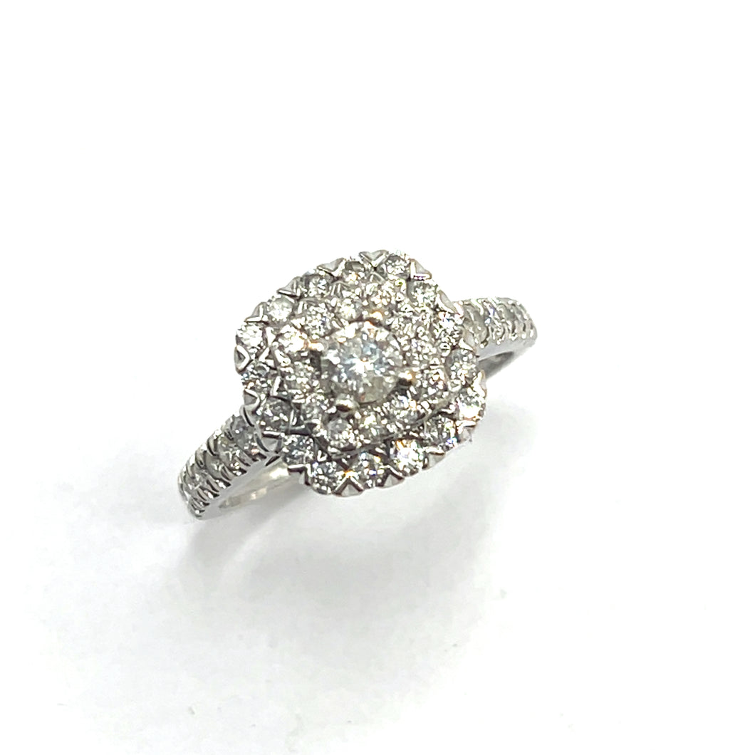 Secondhand Diamond Cushion Halo Ring