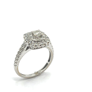Secondhand Diamond Cushion Halo Ring