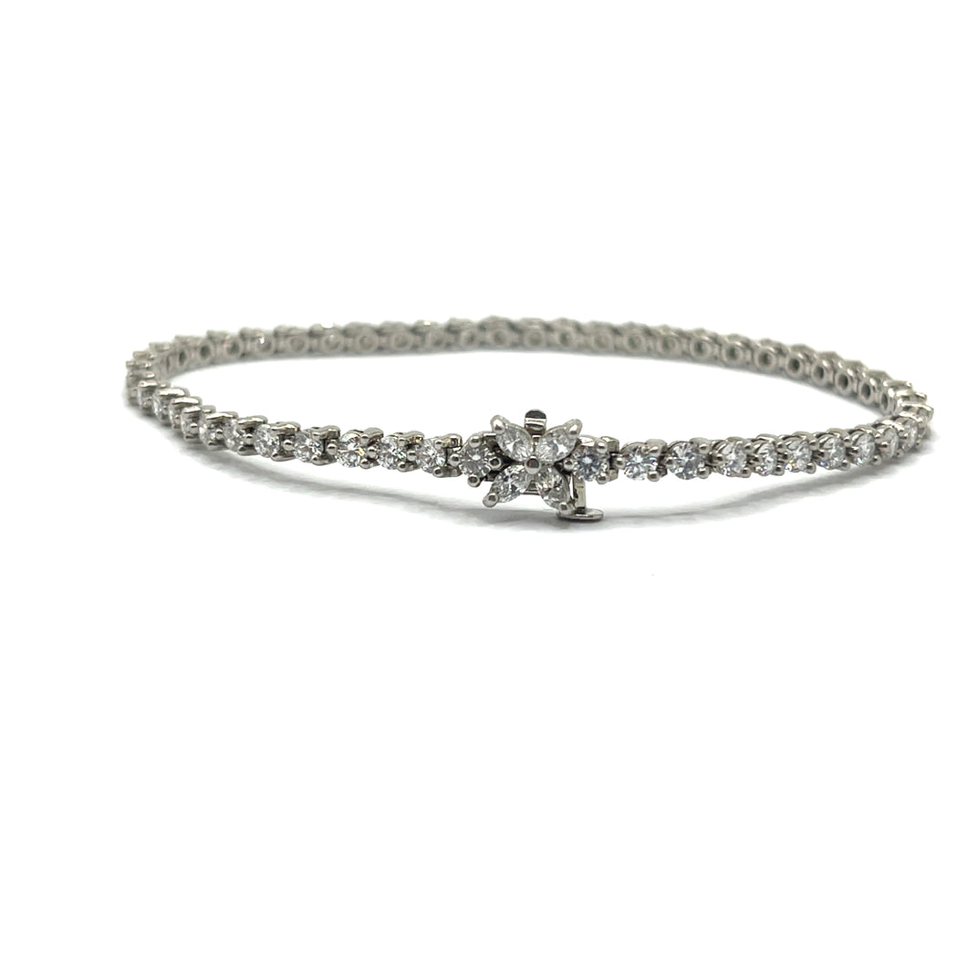 Secondhand Tiffany 'Victoria' Platinum Diamond Bracelet