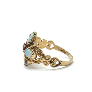 Secondhand Opal and Ruby Ring