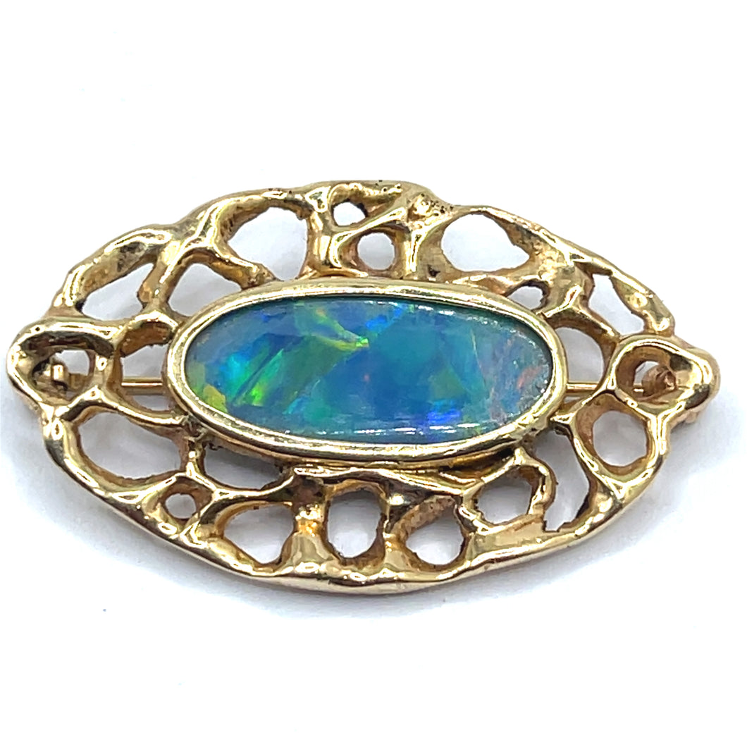 Secondhand Black Opal Brooch