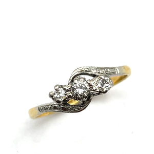 Secondhand Vintage Diamond Twist Ring