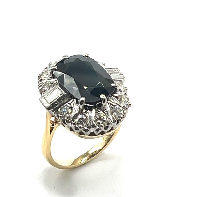 Secondhand Vintage Sapphire and Diamond Ring