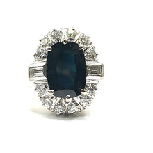 Load image into Gallery viewer, Secondhand Vintage Sapphire and Diamond Ring
