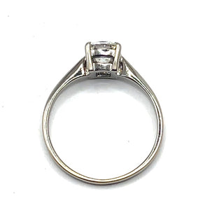 Secondhand 18ct White Gold Moissanite Ring