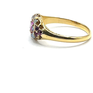 Secondhand Antique Opal and Ruby Ring